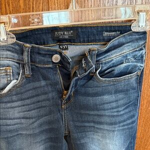 Judy Blue Mid-Dark Indigo Straight Jeans